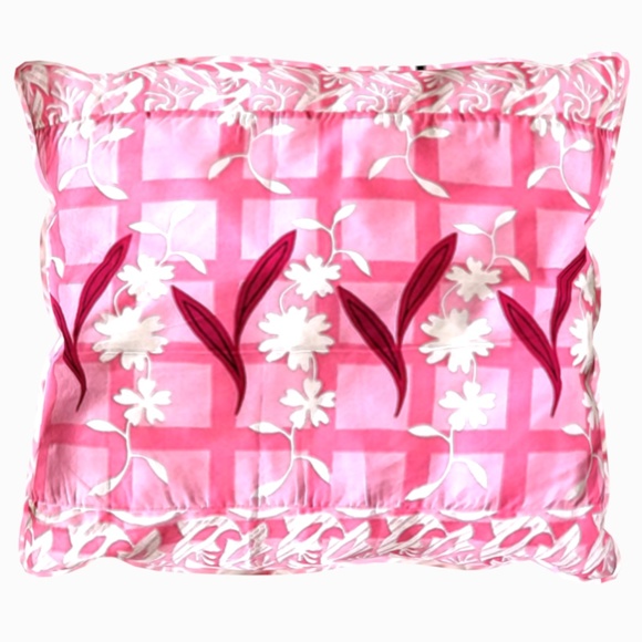 Throw pillow case pink/white - Picture 1 of 5